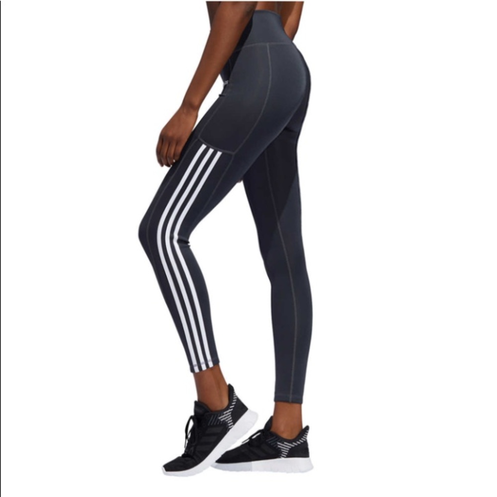 Adidas High Waisted 3-Stripes Pocket 7/8 Tights